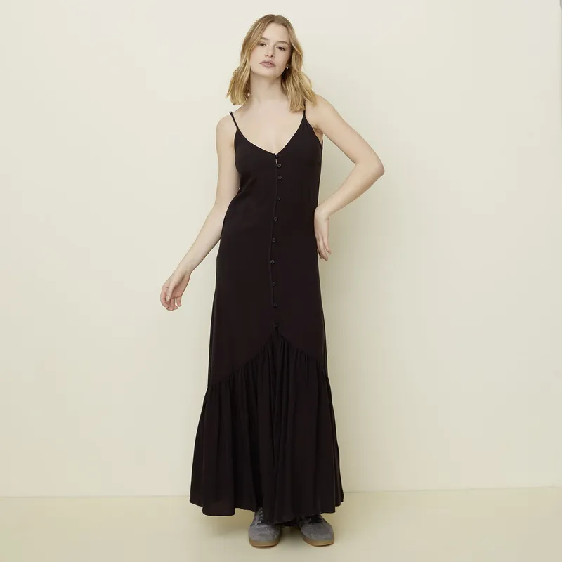 SYBILLA - Vestido Casual Maxi Viscosa Mujer Sybilla