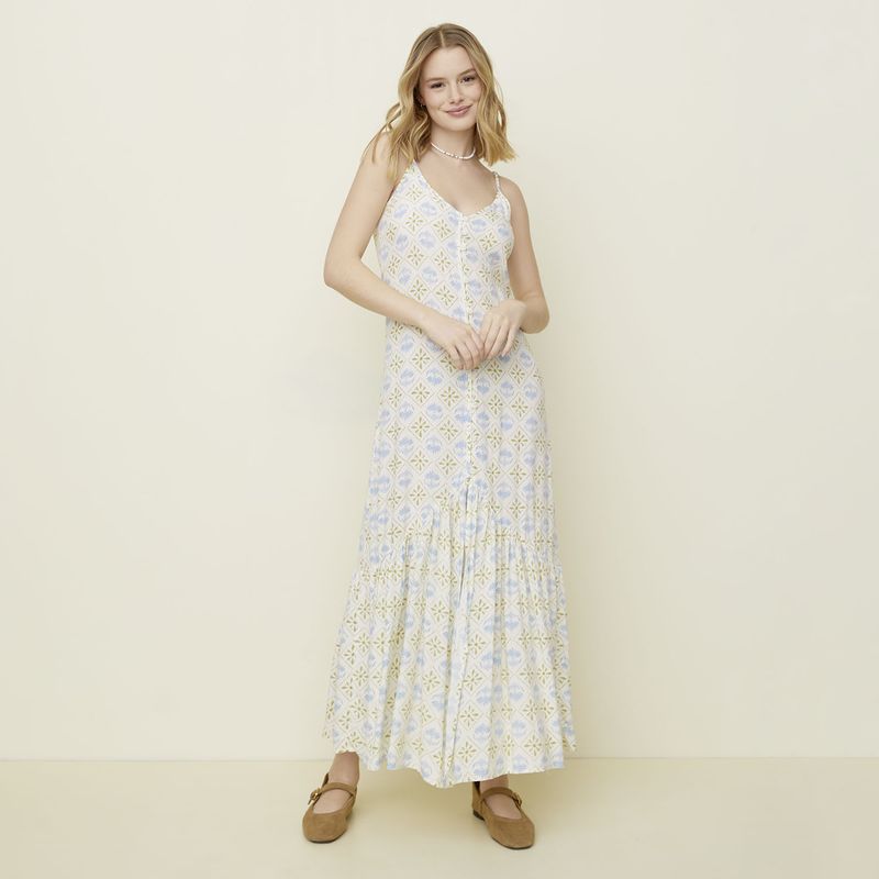SYBILLA - Vestido Casual Maxi Viscosa Mujer Sybilla
