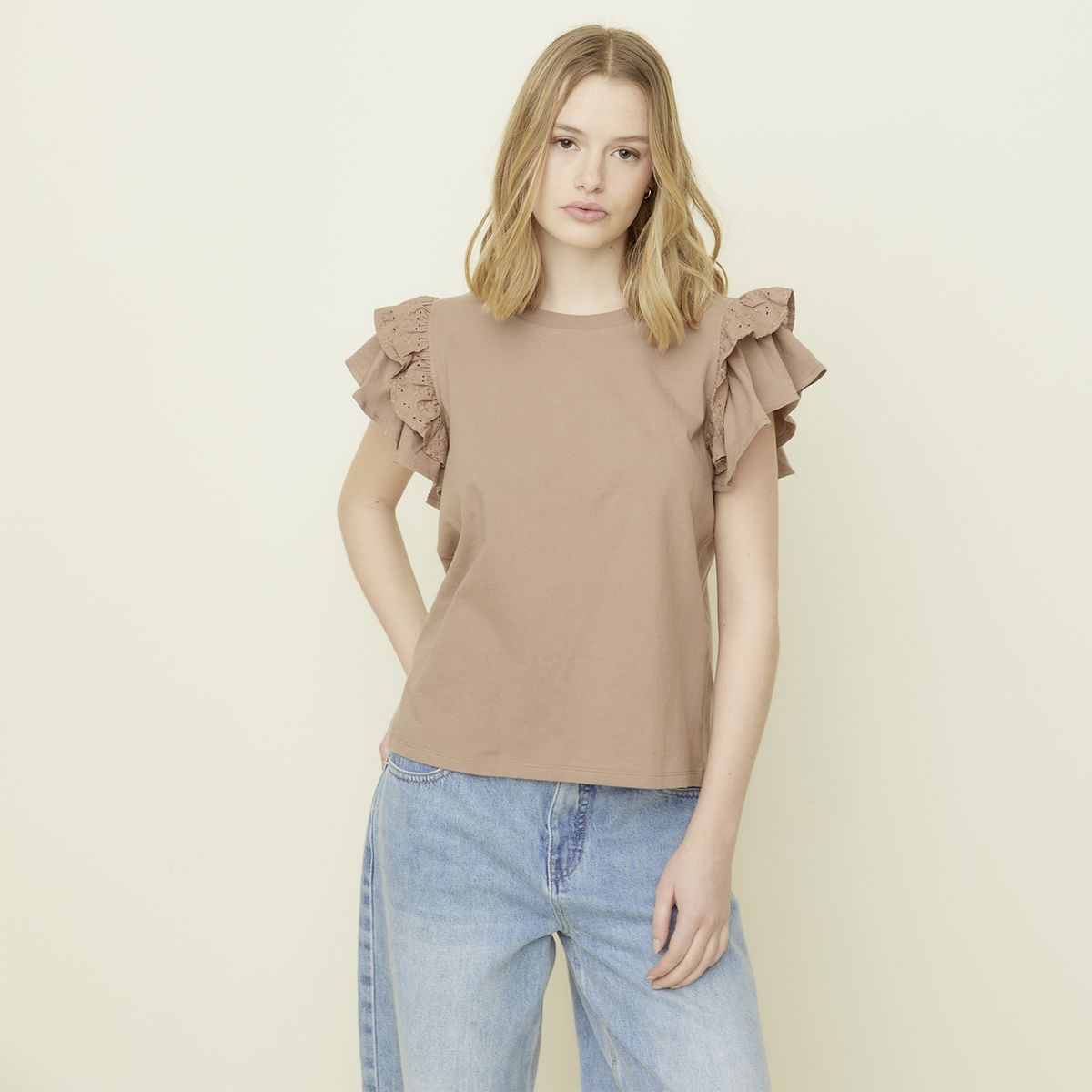 SYBILLA - Polera Manga Corta Algodón Orgánico Mujer Sybilla