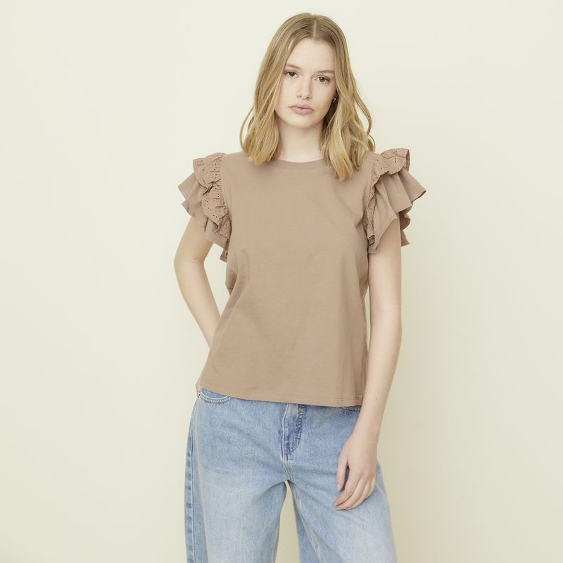 SYBILLA - Polera Manga Corta Algodón Orgánico Mujer Sybilla