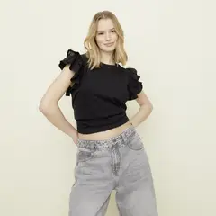 SYBILLA - Polera Manga Corta Algodón Orgánico Mujer