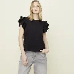 SYBILLA - Polera Manga Corta Algodón Orgánico Mujer