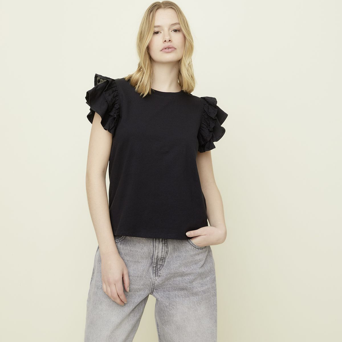 SYBILLA - Polera Manga Corta Algodón Orgánico Mujer Sybilla