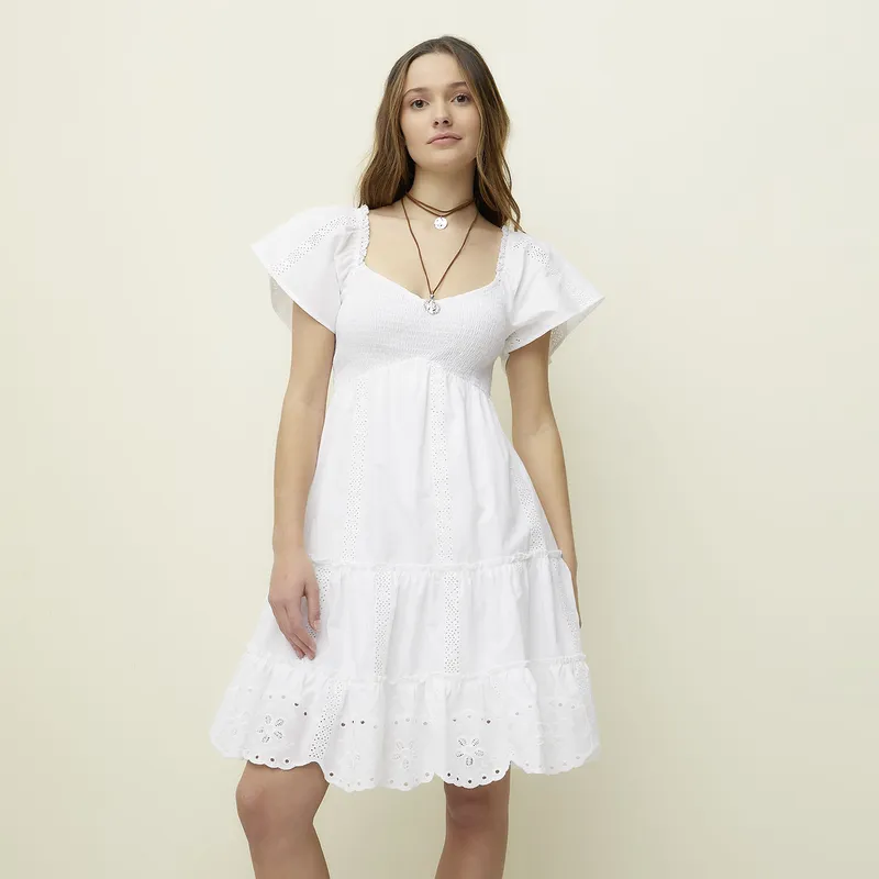 SYBILLA - Vestido Casual Mini Algodón Mujer Sybilla