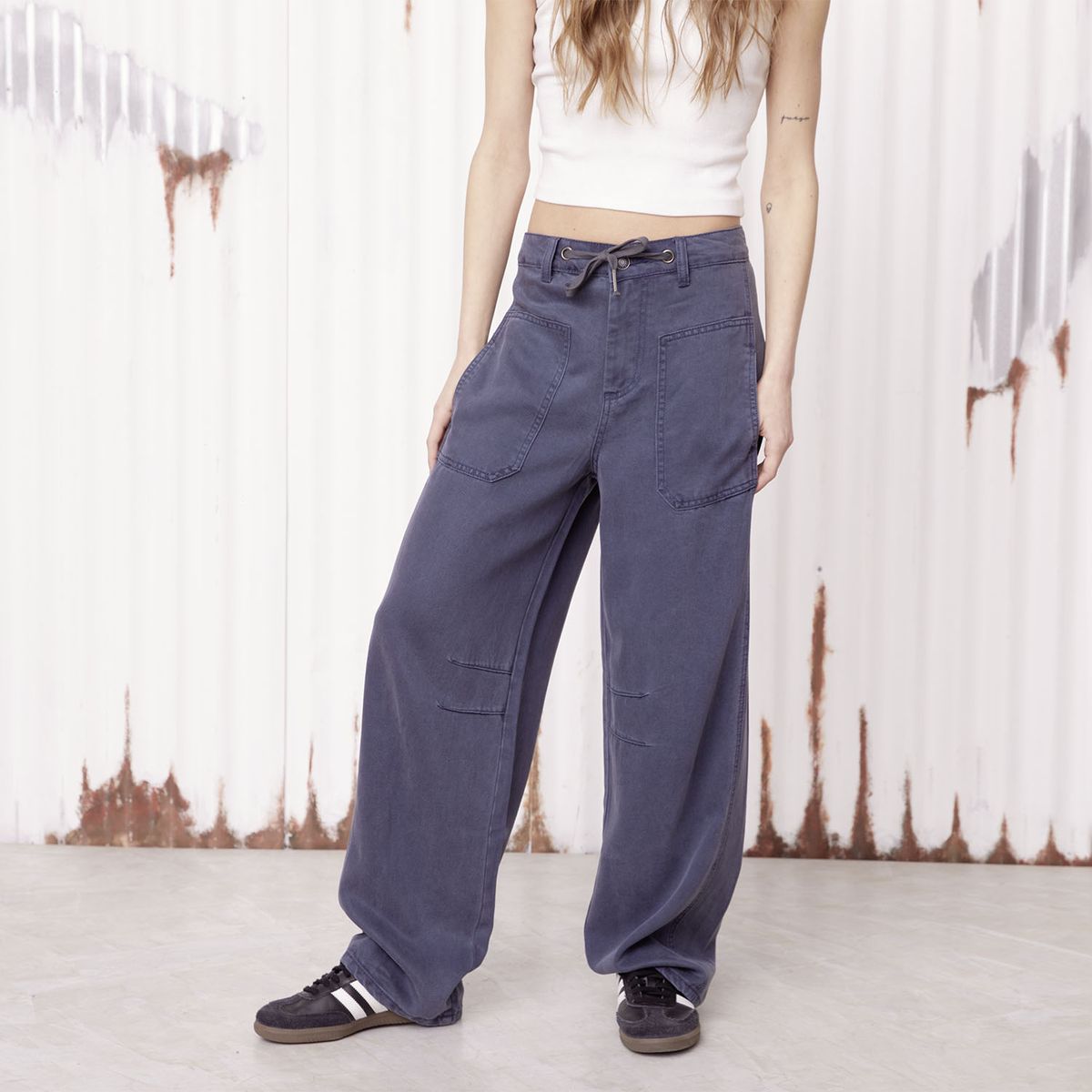 AMERICANINO - Jeans Baggy Tiro Alto Mujer Americanino