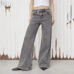 AMERICANINO - Jeans Wide Leg Tiro Medio Mujer