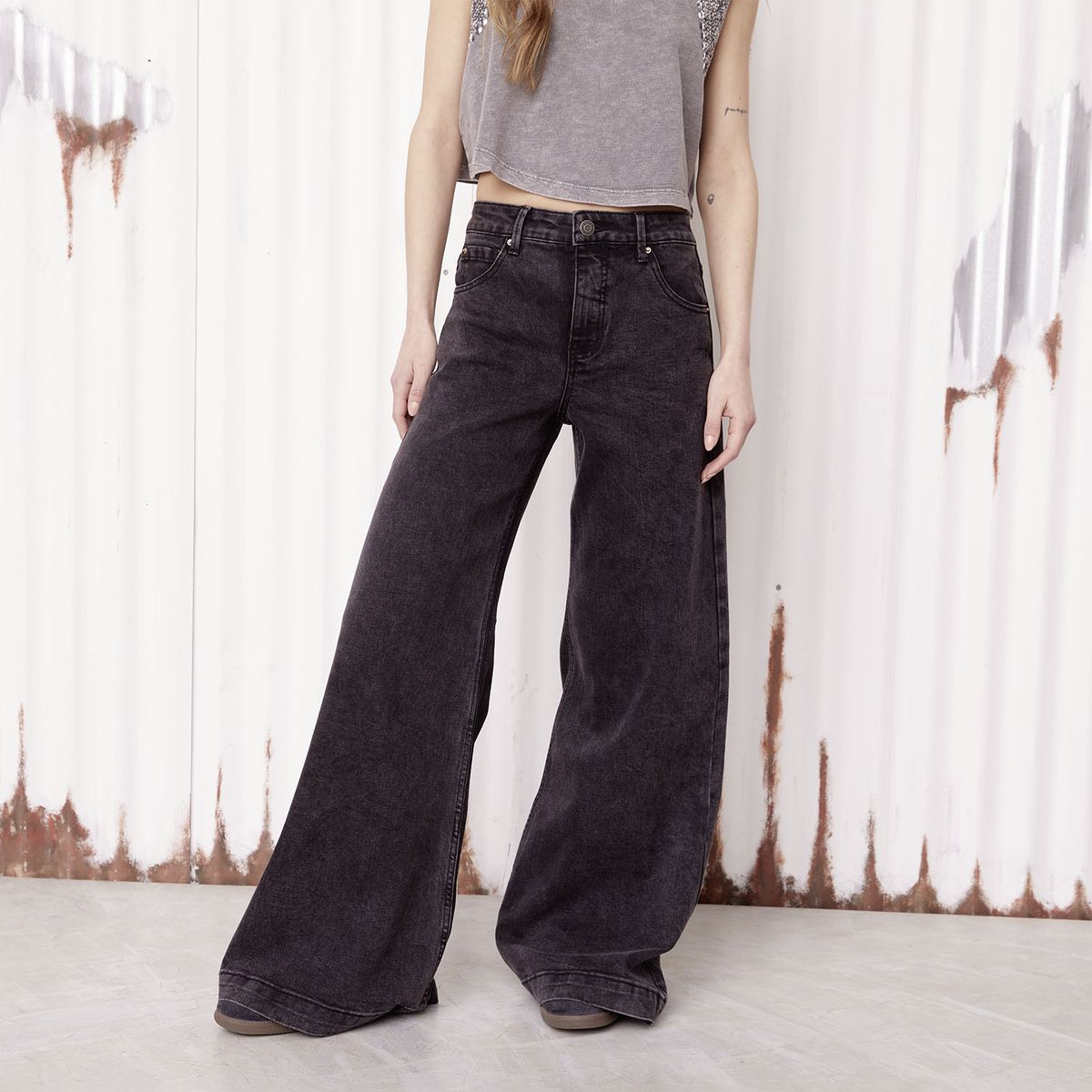 AMERICANINO - Jeans Wide Leg Tiro Medio Mujer Americanino