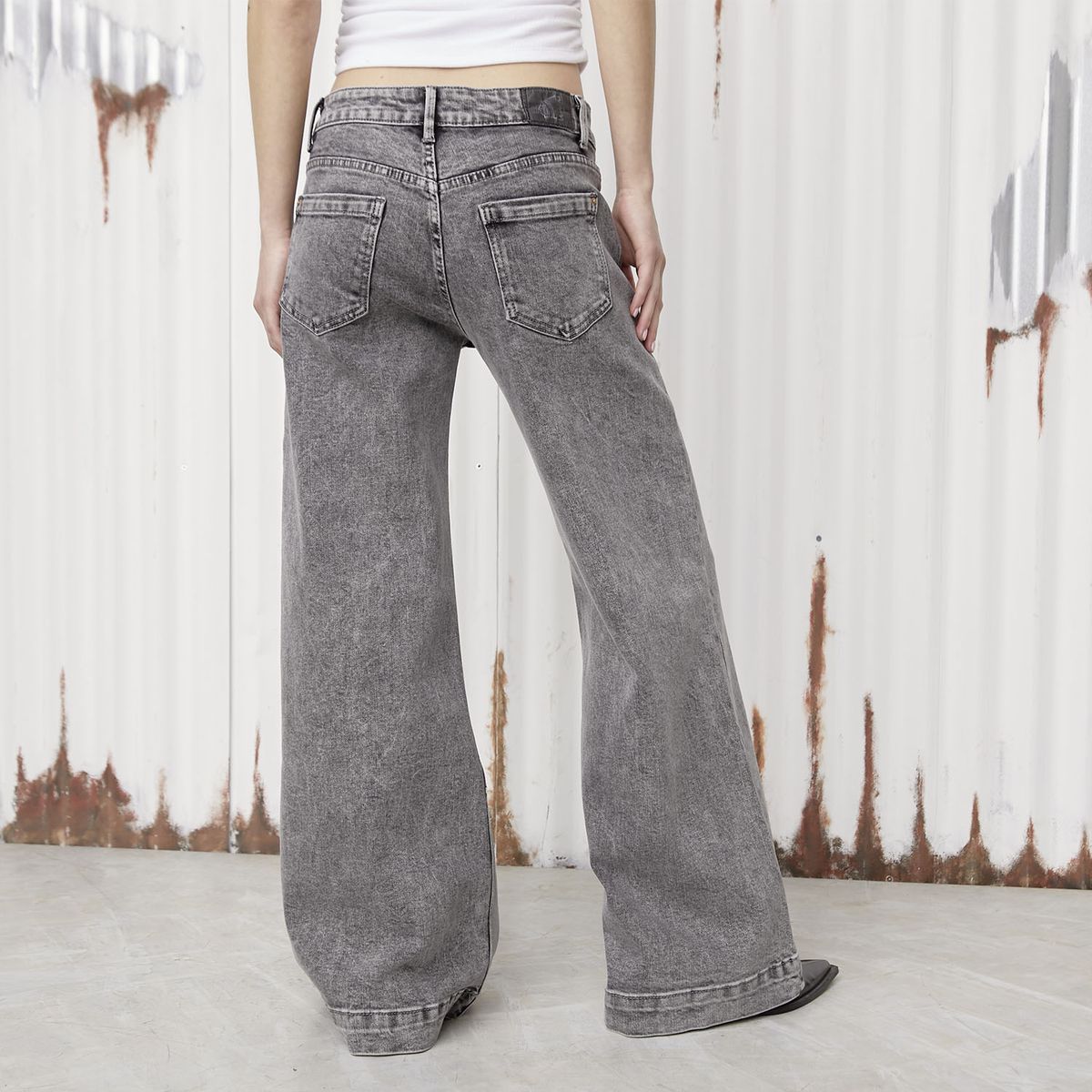 AMERICANINO - Jeans Wide Leg Tiro Medio Mujer Americanino