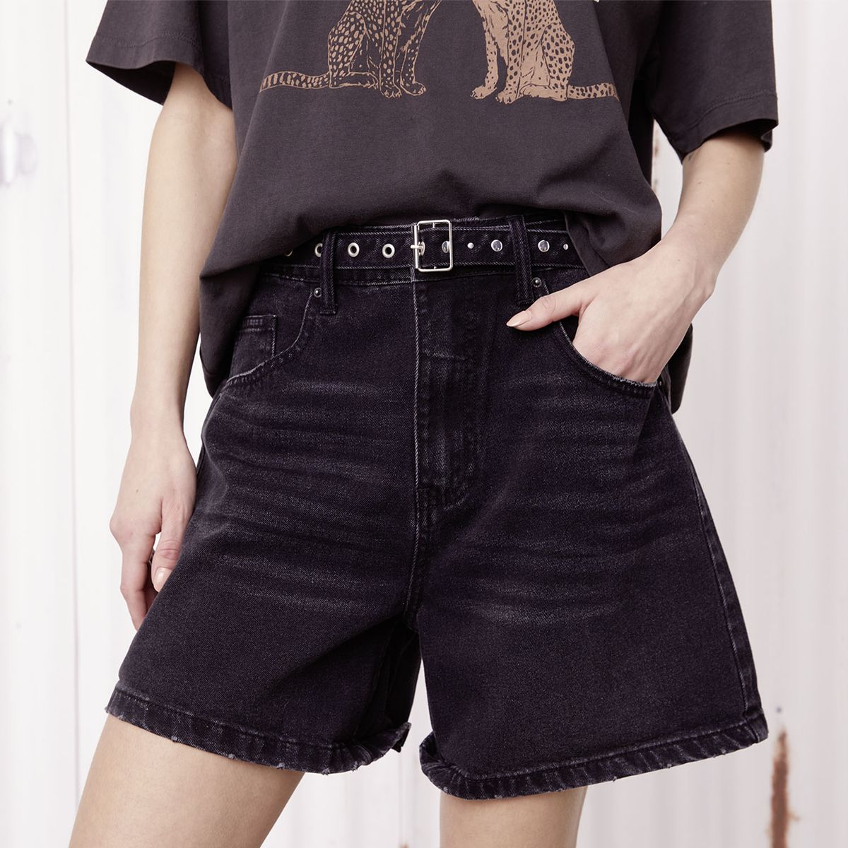 AMERICANINO - Short Tiro Alto Mujer Americanino