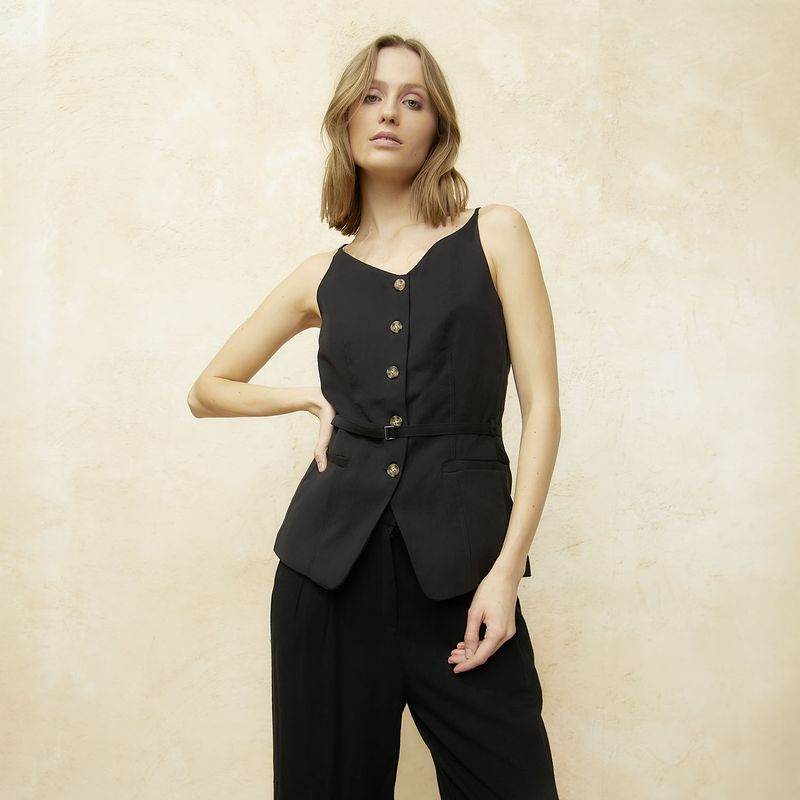 BASEMENT - Vest Rayon Mujer Basement