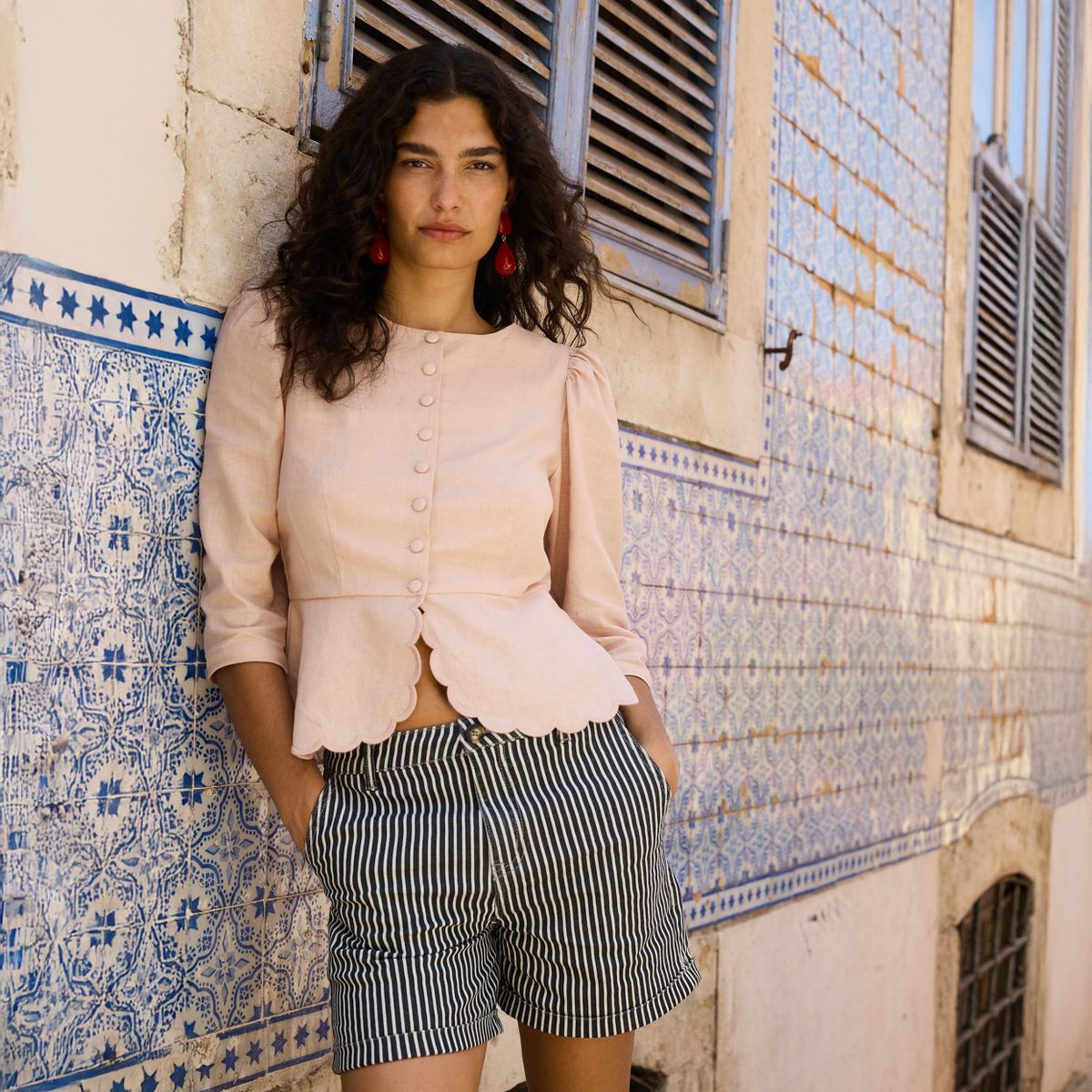 BASEMENT - Blusa Lino Mujer Basement