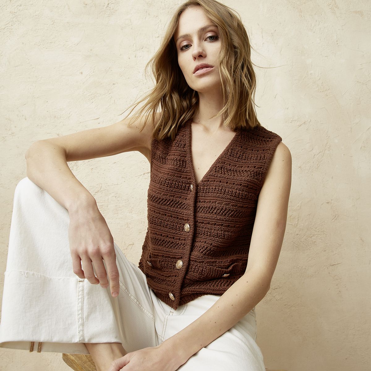 BASEMENT - Vest Algodón Mujer Basement