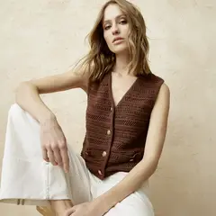 BASEMENT - Vest Algodón Mujer