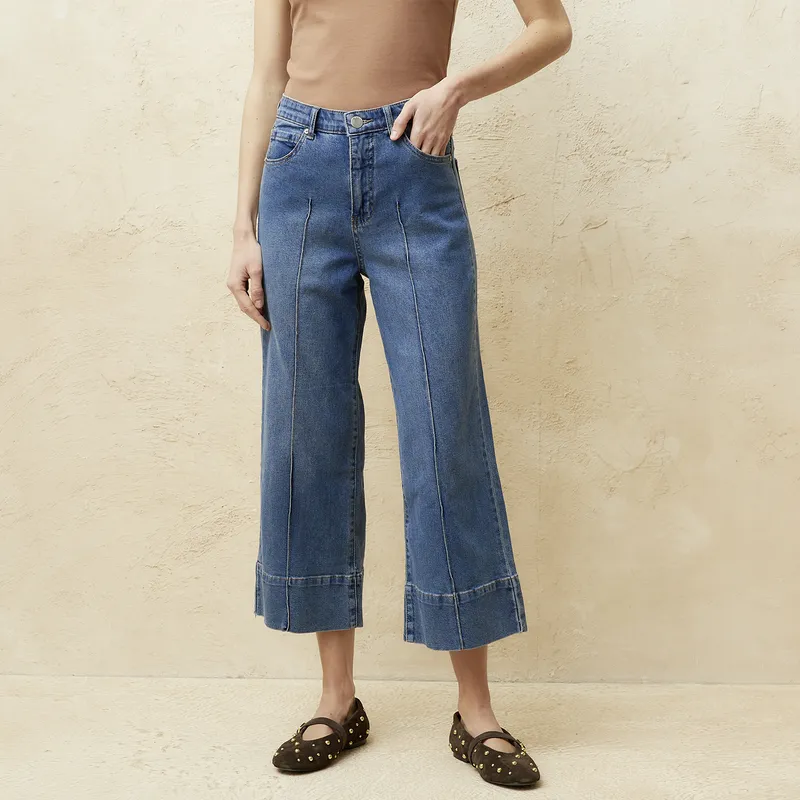 BASEMENT - Jeans Culotte Mujer Basement