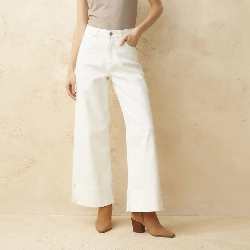 BASEMENT - Jeans Wide Leg tiro Medio Mujer Basement