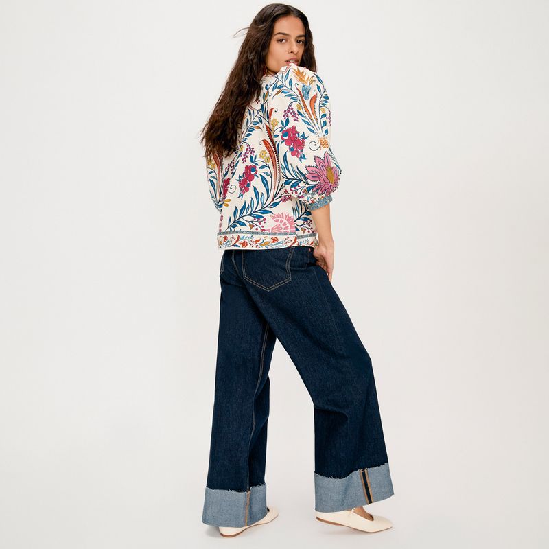 BASEMENT - Jeans Wide Leg tiro Medio Mujer Basement