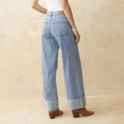 Imagen 2 del producto Jeans Wide Leg Tiro Medio Mujer