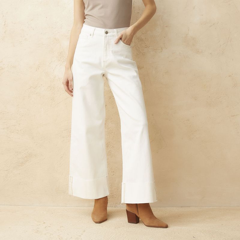 BASEMENT - Jeans Wide Leg tiro Medio Mujer Basement