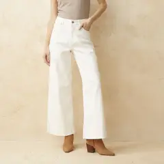 BASEMENT - Jeans Wide Leg tiro Medio Mujer