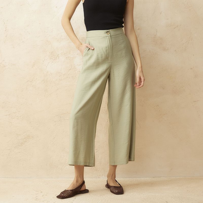 BASEMENT - Pantalón Culotte Tiro Bajo Mujer Basement