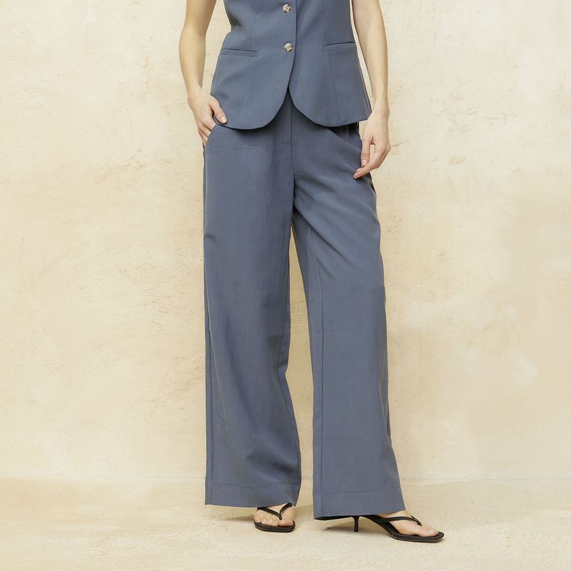 BASEMENT - Pantalón Culotte Tiro Alto Mujer Basement