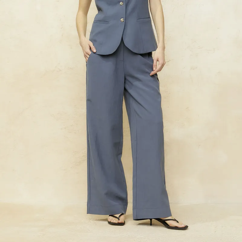 BASEMENT - Pantalón Culotte Tiro Alto Mujer Basement