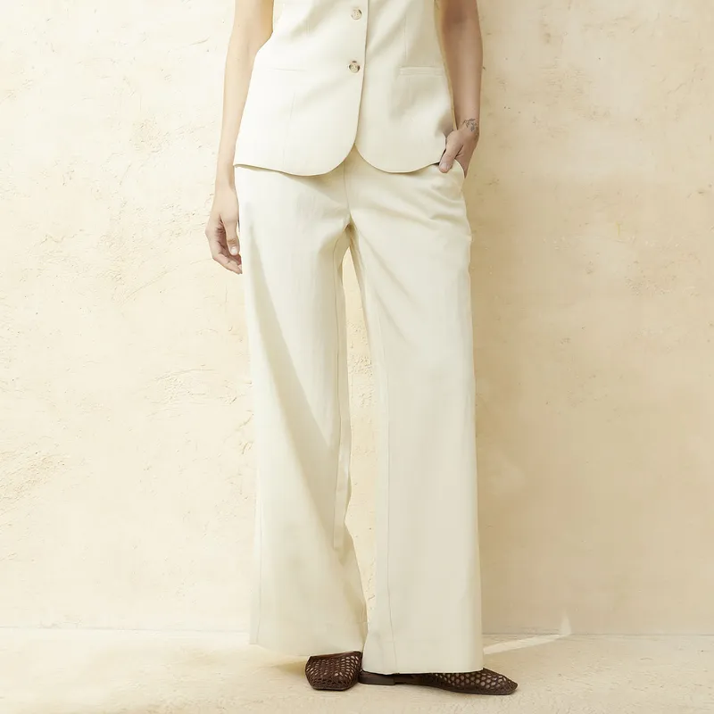 BASEMENT - Pantalón Culotte Tiro Alto Mujer Basement