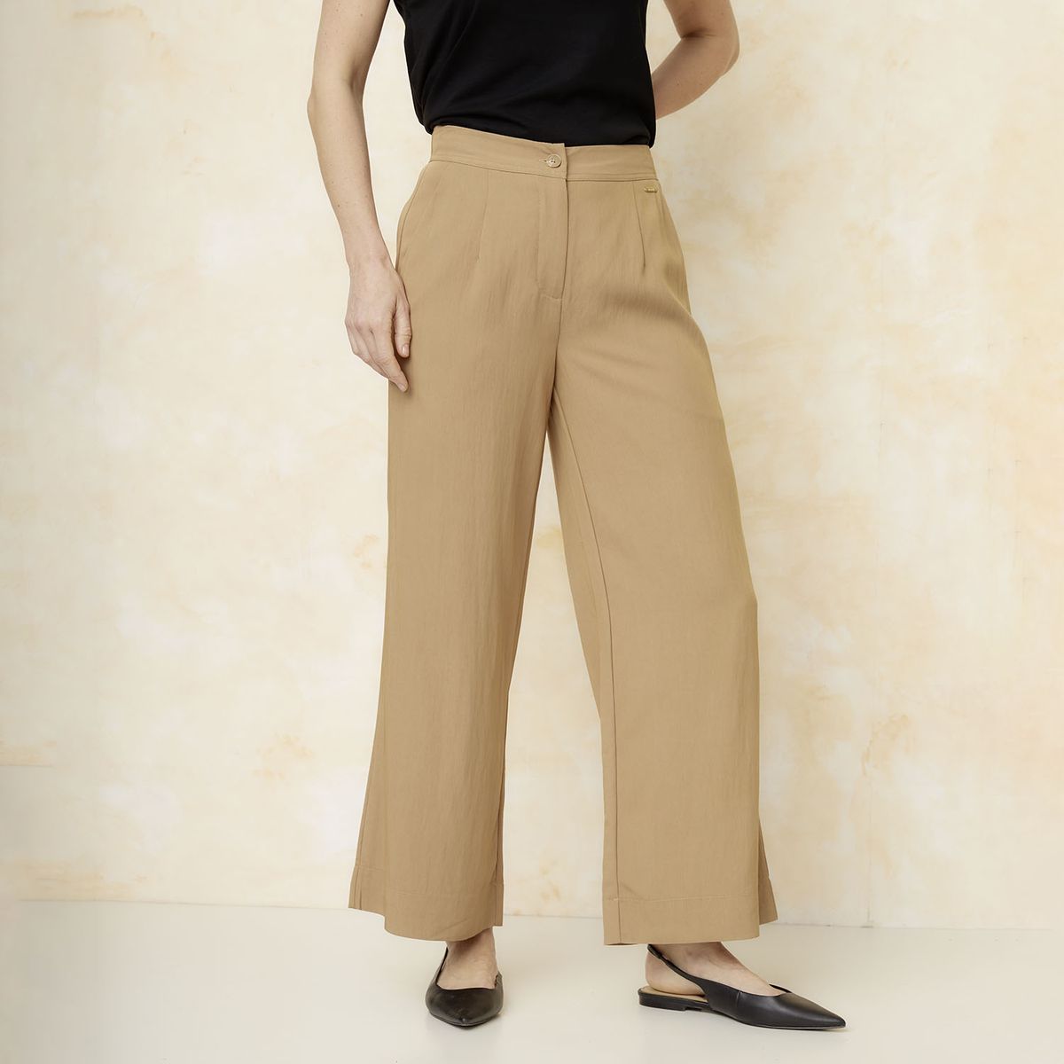 S COCCI - Pantalón Tiro Alto Lyocell Mujer S.Cocci