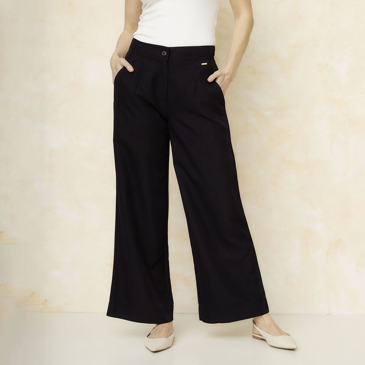 S COCCI - Pantalón Tiro Alto Lyocell Mujer S.Cocci