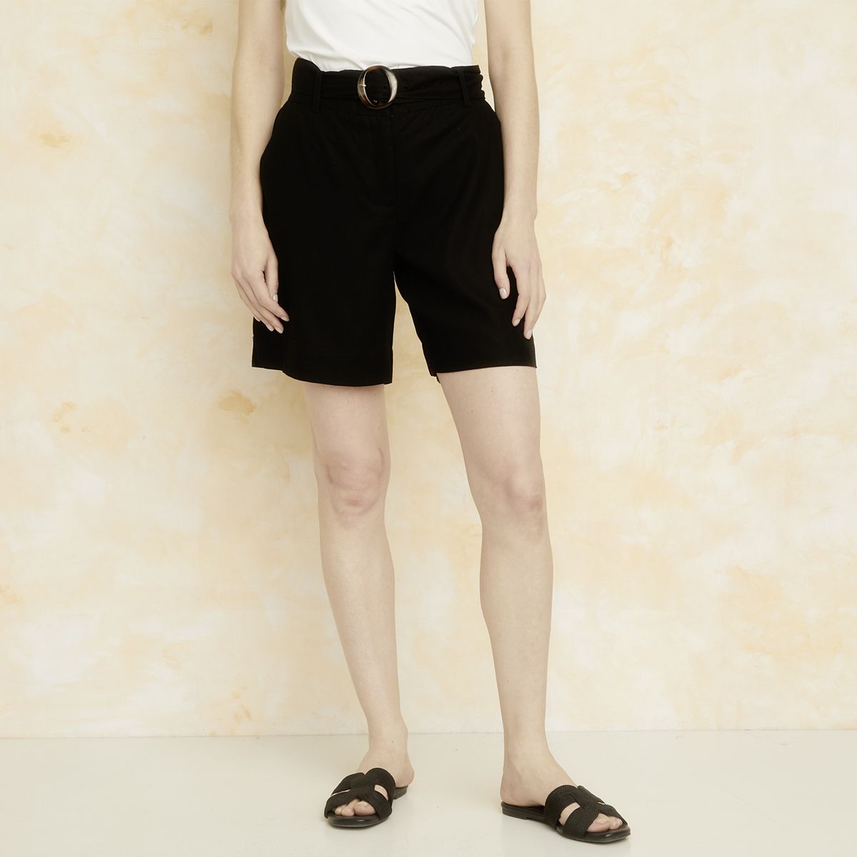 S COCCI - Short Tiro Alto Viscosa Mujer S Cocci