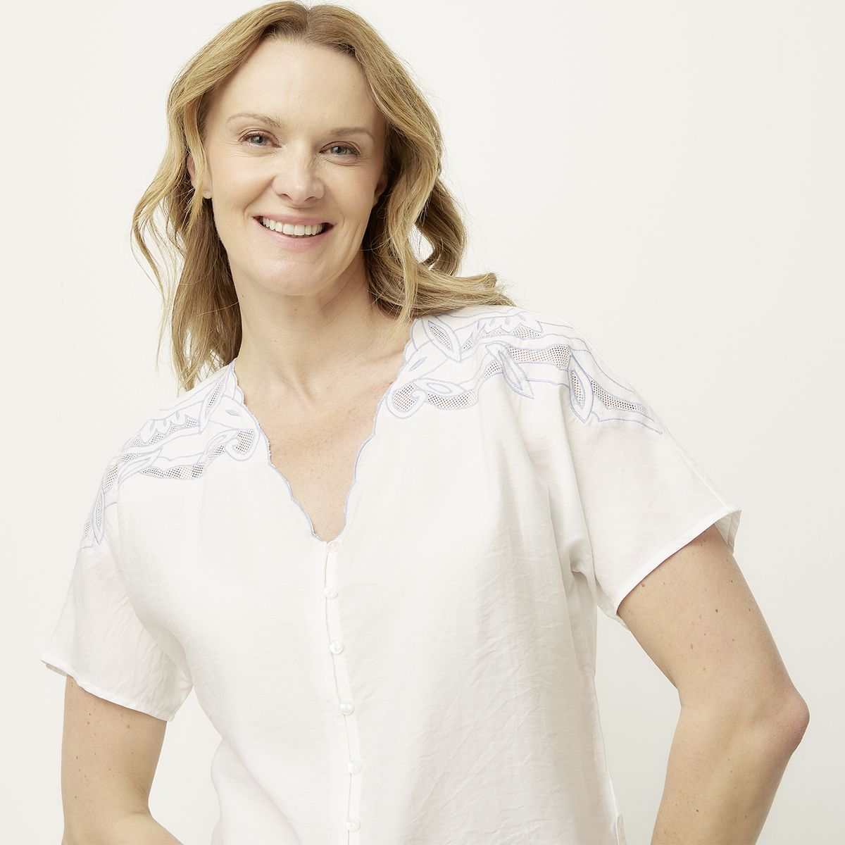 NEWPORT - Blusa Manga Corta Mujer Newport