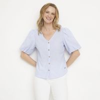 Blusa Manga Corta Algodón Mujer