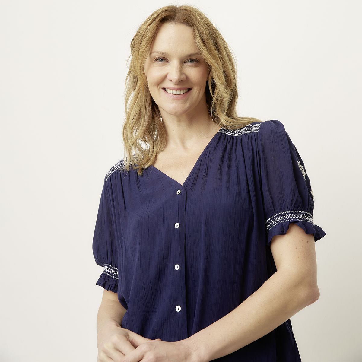 NEWPORT - Blusa Manga Corta Mujer Newport