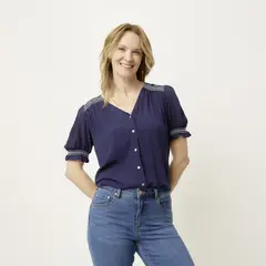 NEWPORT - Blusa Manga Corta Mujer