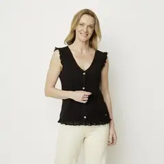 NEWPORT - Polera Sin Manga Algodón Mujer