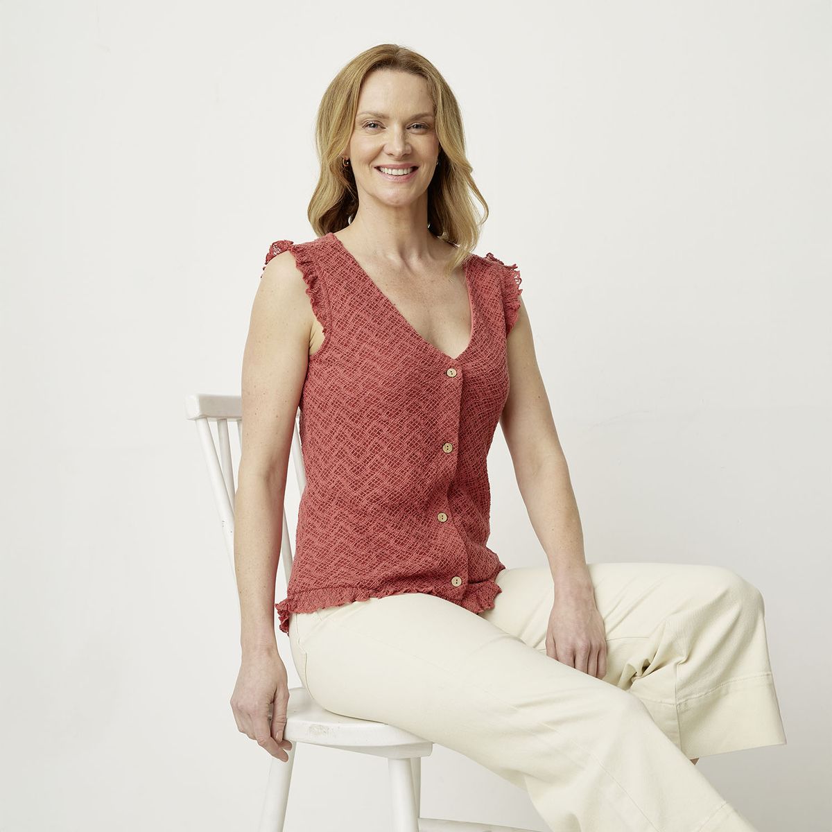 NEWPORT - Polera Sin Manga Algodón Mujer Newport