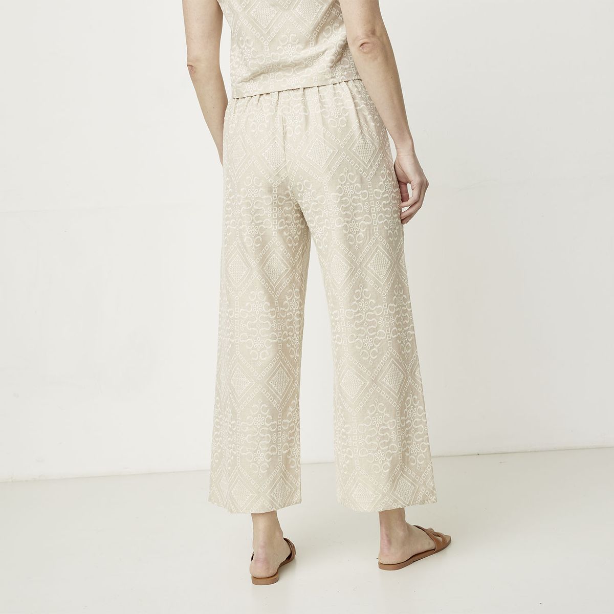 NEWPORT - Pantalón Culotte Tiro Alto Mujer Newport