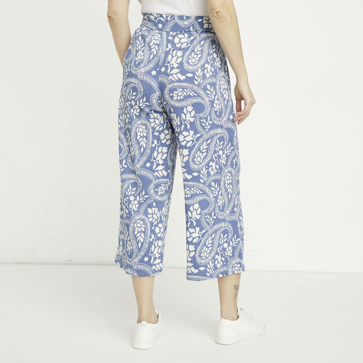 NEWPORT - Pantalón Culotte Tiro Alto Mujer Newport