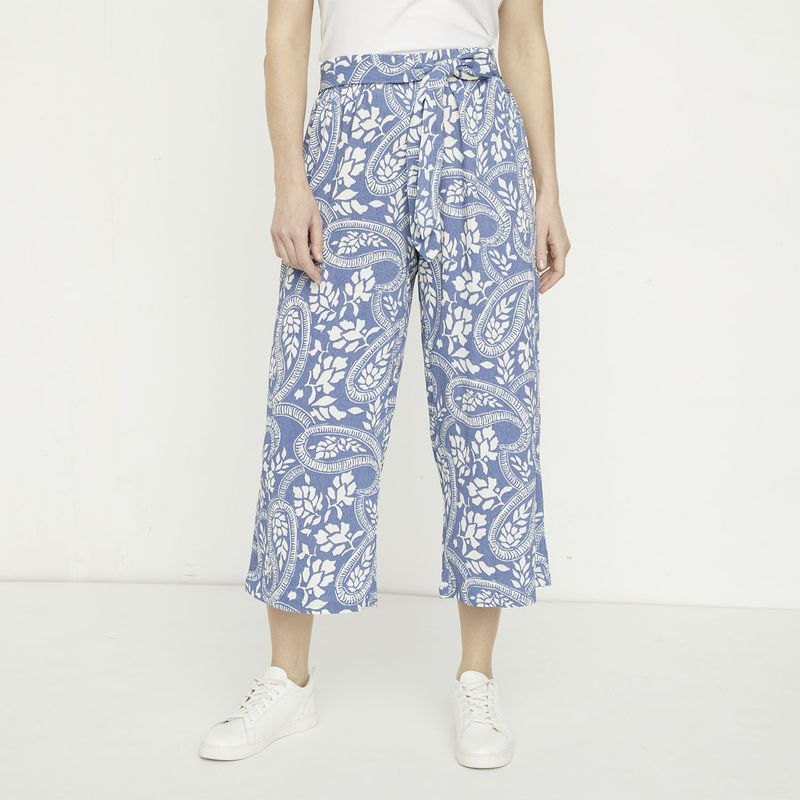 NEWPORT - Pantalón Culotte Tiro Alto Mujer Newport