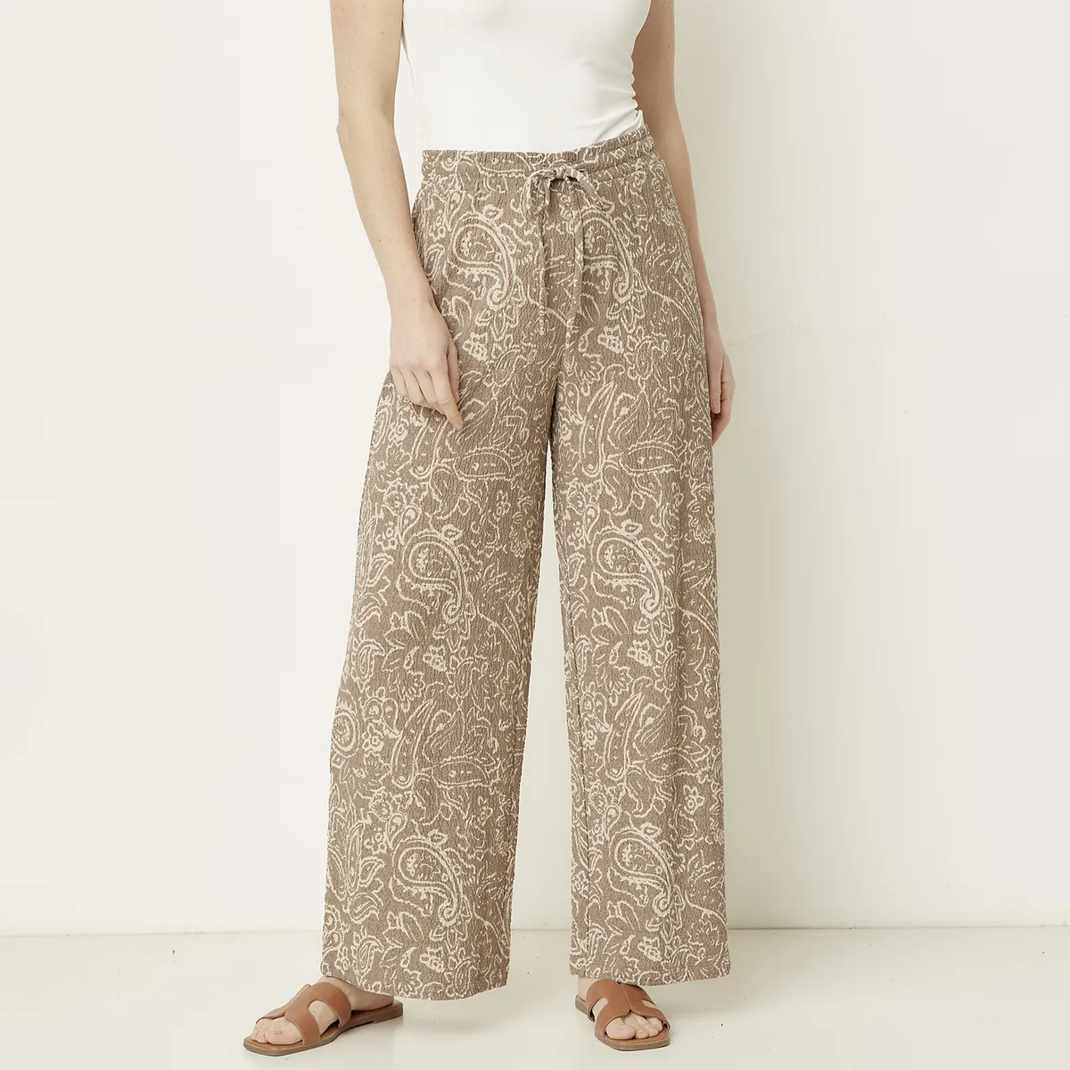 NEWPORT - Pantalón Culotte Tiro Alto Mujer Newport