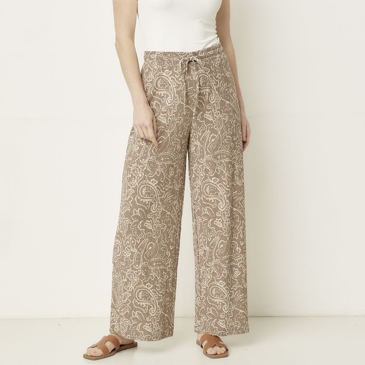 NEWPORT - Pantalón Culotte Tiro Alto Mujer Newport