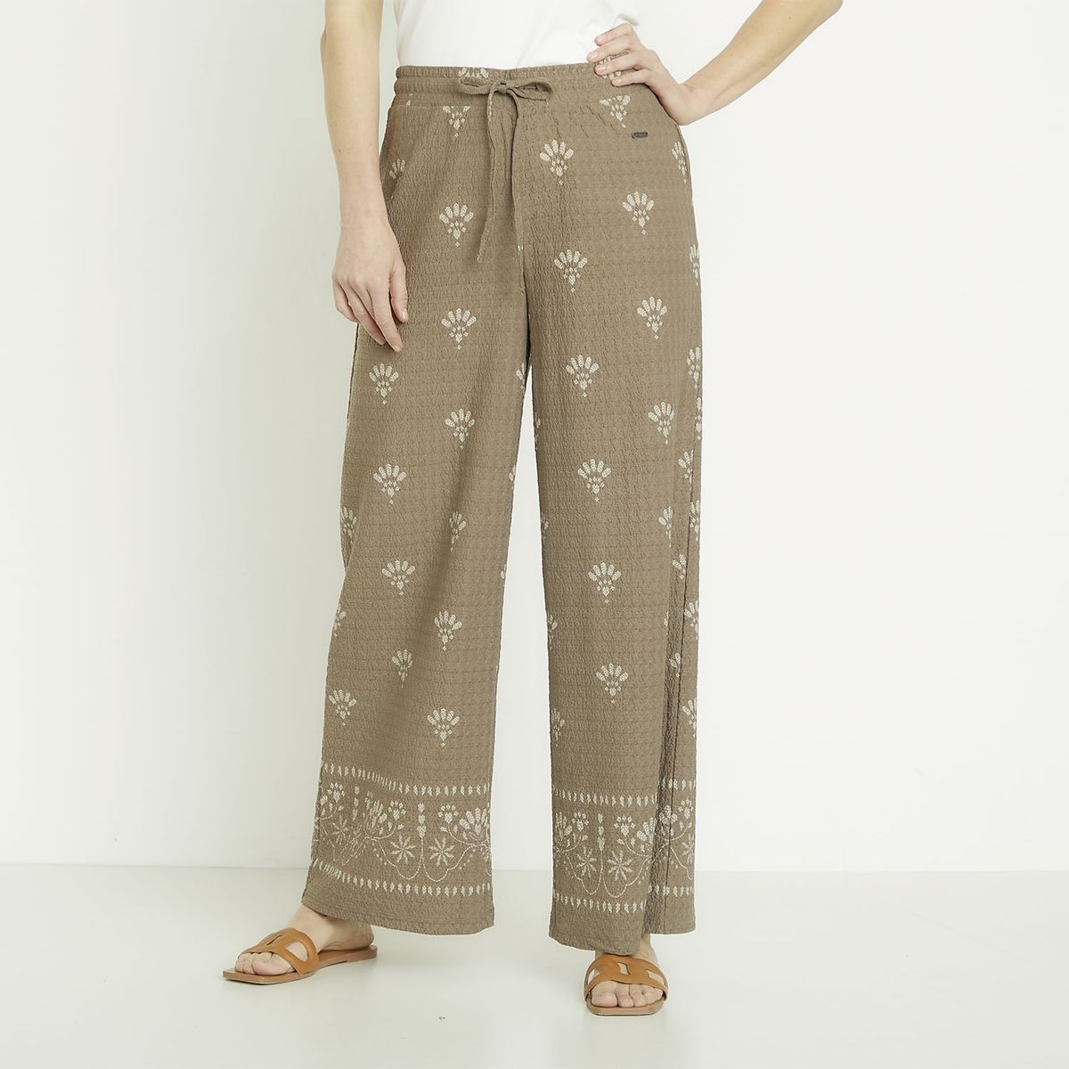 NEWPORT - Pantalón Culotte Tiro Alto Mujer Newport