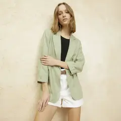 BASEMENT - Blazer Lino Mujer