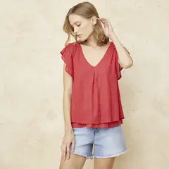BASEMENT - Polera Manga Corta Mujer