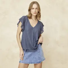 BASEMENT - Polera Manga Corta Mujer
