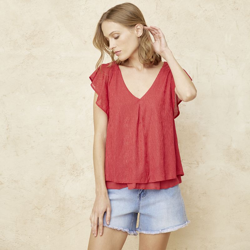BASEMENT - Polera Manga Corta Mujer Basement