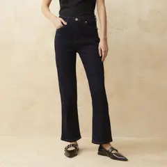 BASEMENT - Jeans Straight Tiro Alto Mujer