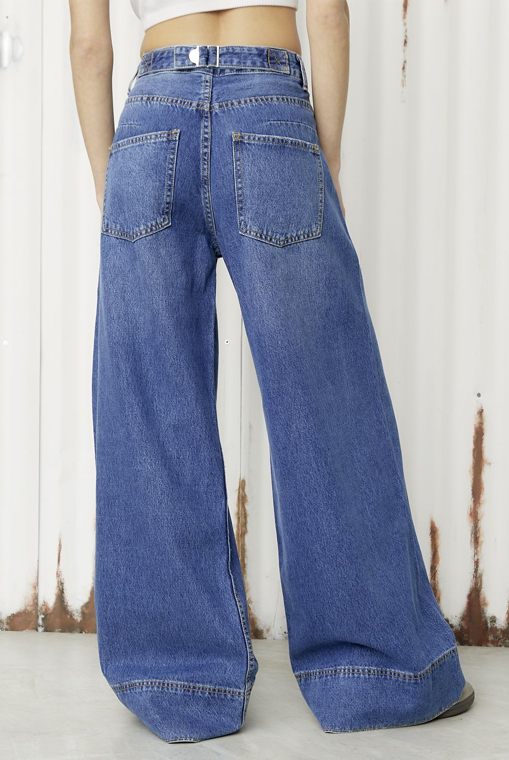 AMERICANINO - Jeans Wide Leg Tiro Alto Mujer Americanino