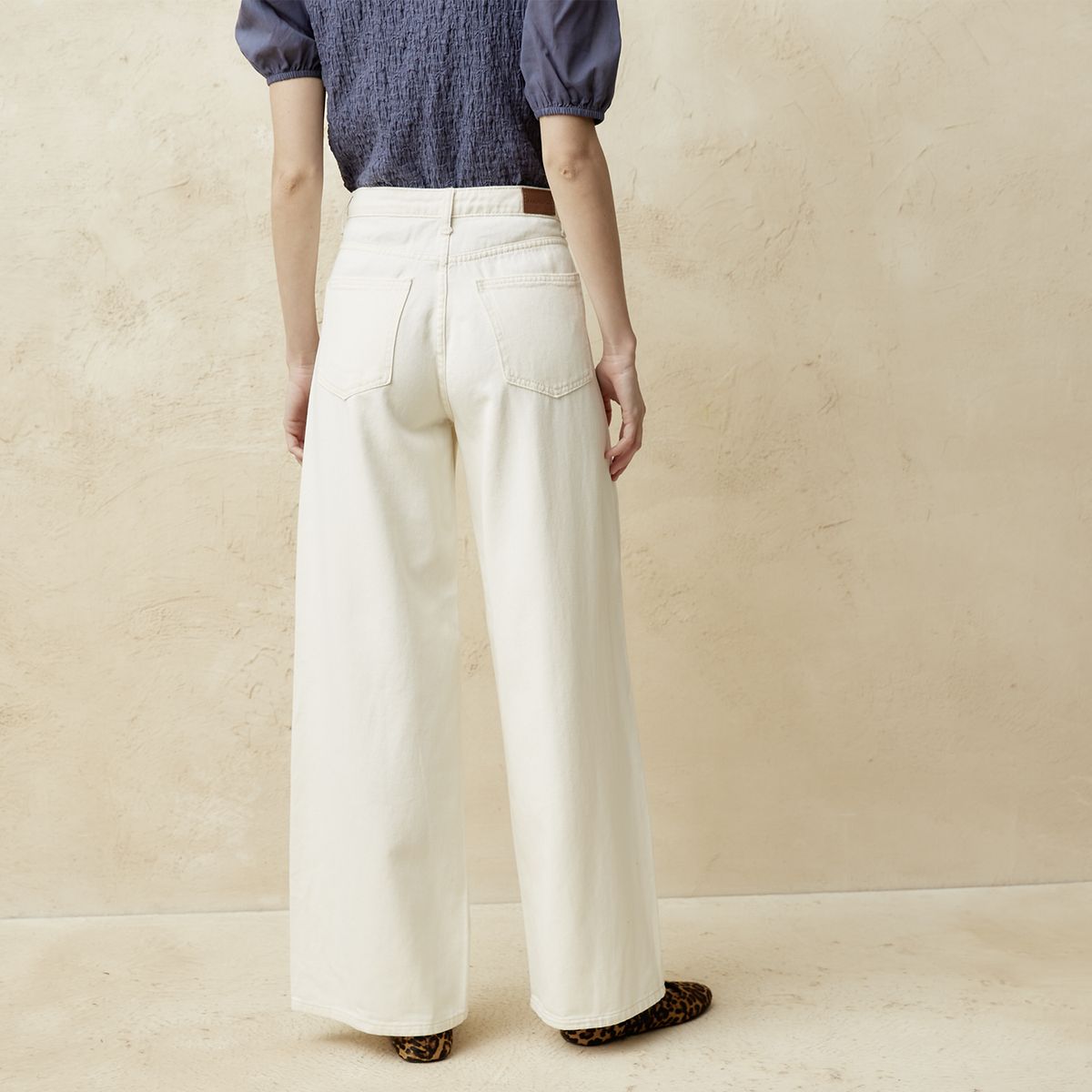 BASEMENT - Jeans Wide Leg Tiro Medio Mujer Basement