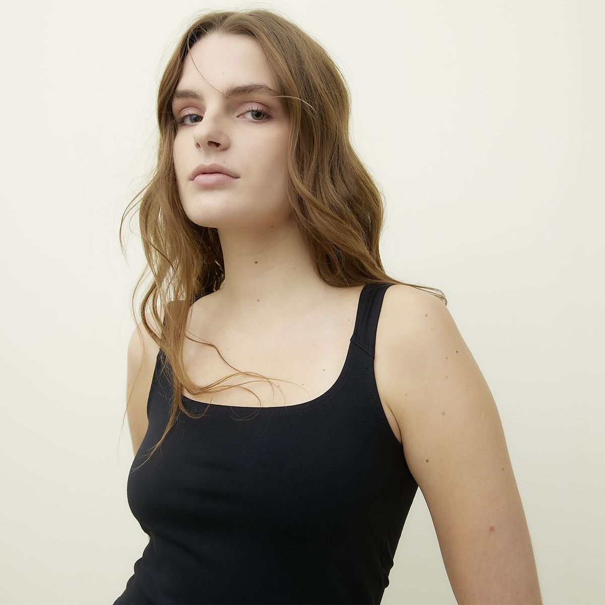 SYBILLA - Polera Sin Manga Algodón Mujer Sybilla